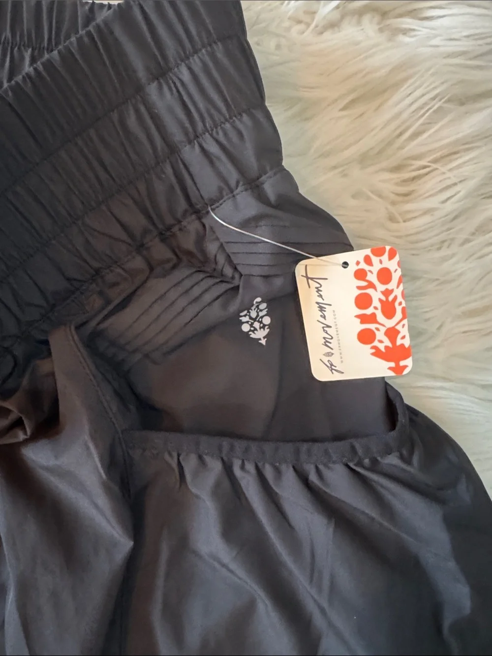 FP Movement Black Womens Athletic Ruffle Shorts - Lightweight Performance